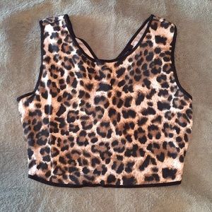Forever 21 cheetah crop top